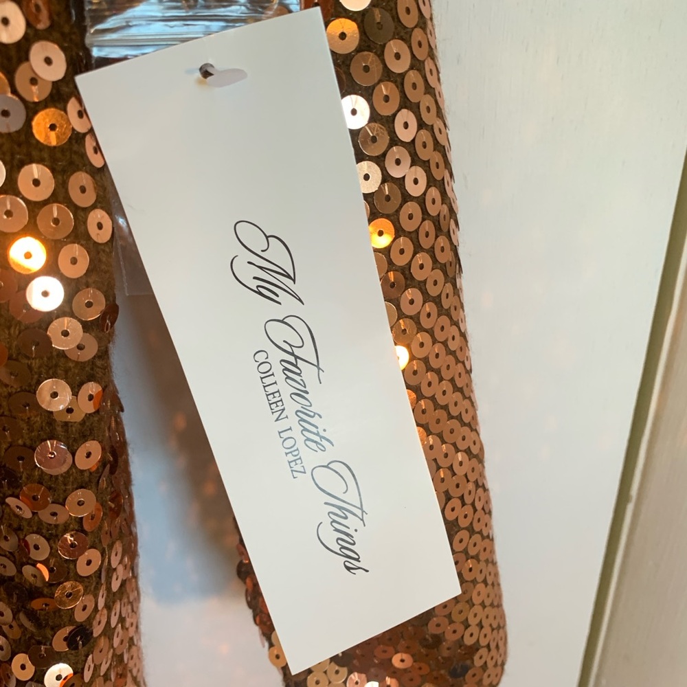 Colleen Lopez bronze sequined blazer XL NWT - Picture 3 of 4